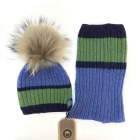 Детский зимний комплект (шапка + снуд) для мальчика "Ашер", сине-зеленый, DemboHouse (ДембоХаус)